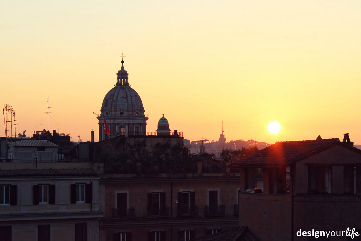 Zachód słońca nad Rzymem